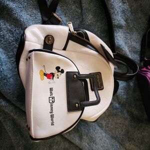 Loungefly White and Black Mickey Mouse Mini Backpack